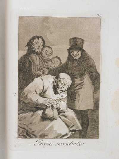 Plaat uit Los Caprichos, 1797-1798 door Francisco de Goya